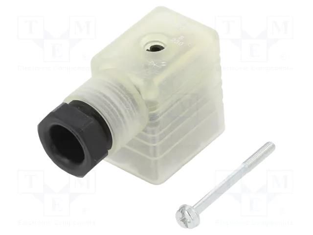 Connector: valve connector; plug; form B; 11mm; female; PIN: 3; 250V HIRSCHMANN GML209NJLED230SW