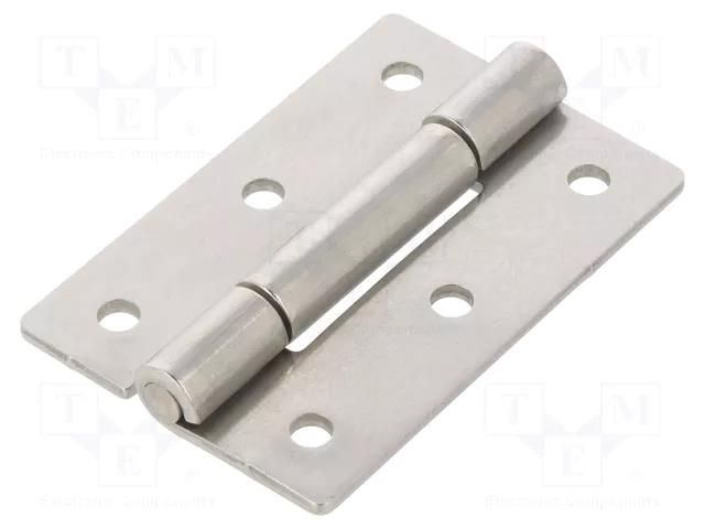 Hinge; Width: 40mm; stainless steel; H: 60mm ELESA+GANTER GN136NI40-60-B