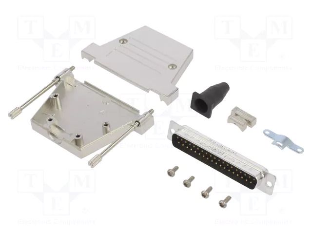 Connector: D-Sub; PIN: 37; male; straight; soldering; for cable AMPHENOL COMMUNICATIONS SOLUTIONS DTSL-RGLJST-37MSSL