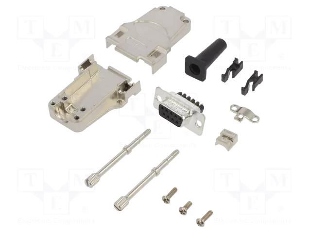 D-Sub; PIN: 9; female; straight; screw terminal; for cable AMPHENOL COMMUNICATIONS SOLUTIONS DTZF-LJSRG-09FSSC