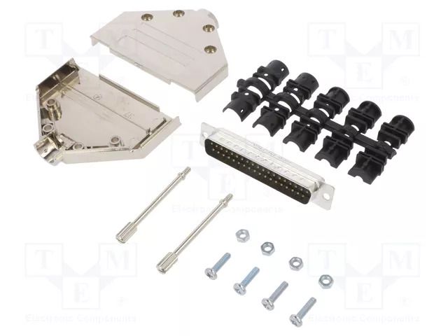 Connector: D-Sub; PIN: 37; male; straight; soldering; for cable AMPHENOL COMMUNICATIONS SOLUTIONS DTPKM-37MSSL