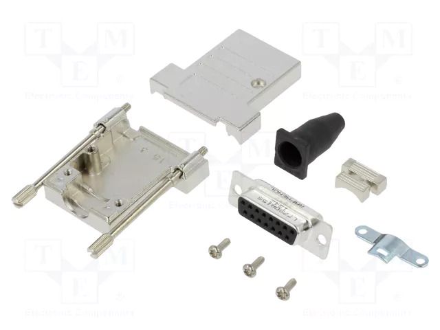 Connector: D-Sub; PIN: 15; female; straight; soldering; for cable AMPHENOL COMMUNICATIONS SOLUTIONS DTSL-RGLJST-15FSSL