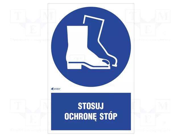 Safety sign; regulatory; PVC; W: 200mm; H: 300mm ANRO IM/008/1/C1/P