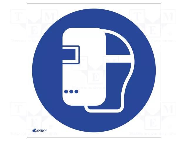 Safety sign; regulatory; PVC; W: 200mm; H: 200mm ANRO IM/019/C/P