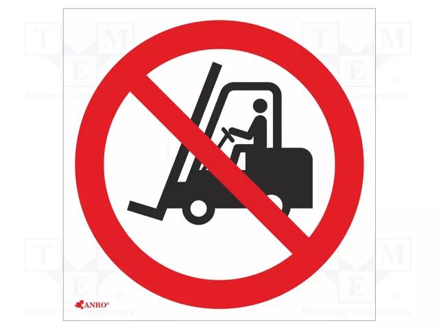 Safety sign; prohibitory; PVC; W: 200mm; H: 200mm ANRO IP/006/C/P