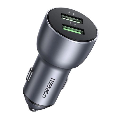 Ugreen fast car charger 2x USB 36W Quick Charge SCP FCP AFC gray (CD213 10144), Ugreen 6957303811441 6957303811441