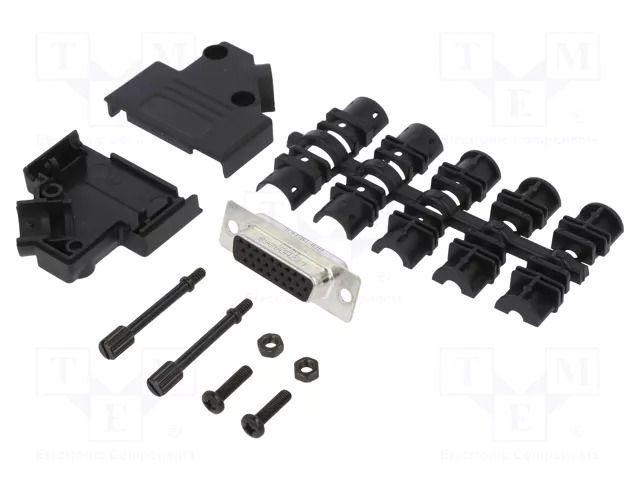 Connector: D-Sub HD; PIN: 26; female; angled 45°; soldering AMPHENOL COMMUNICATIONS SOLUTIONS D45PKP-26FHSL