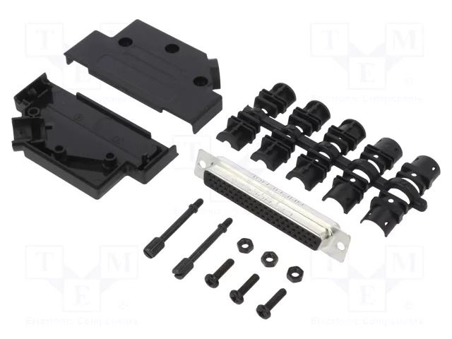 Connector: D-Sub HD; PIN: 62; female; angled 45°; soldering AMPHENOL COMMUNICATIONS SOLUTIONS D45PKP-62FHSL