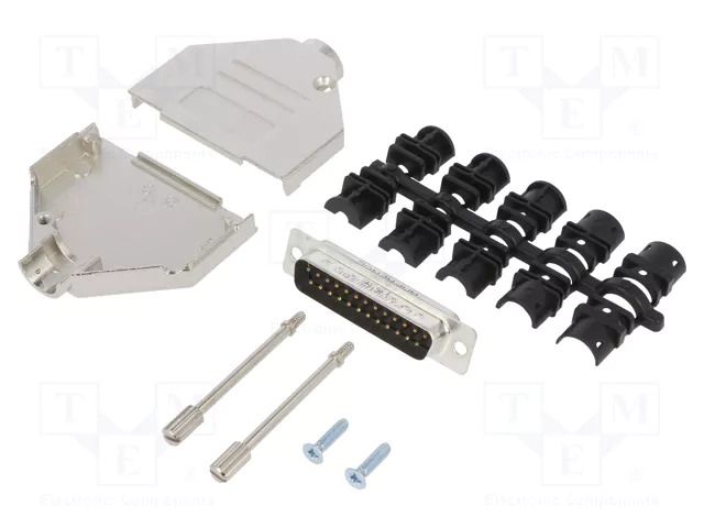 Connector: D-Sub; PIN: 25; male; straight; soldering; for cable AMPHENOL COMMUNICATIONS SOLUTIONS DTZK-25MSSL