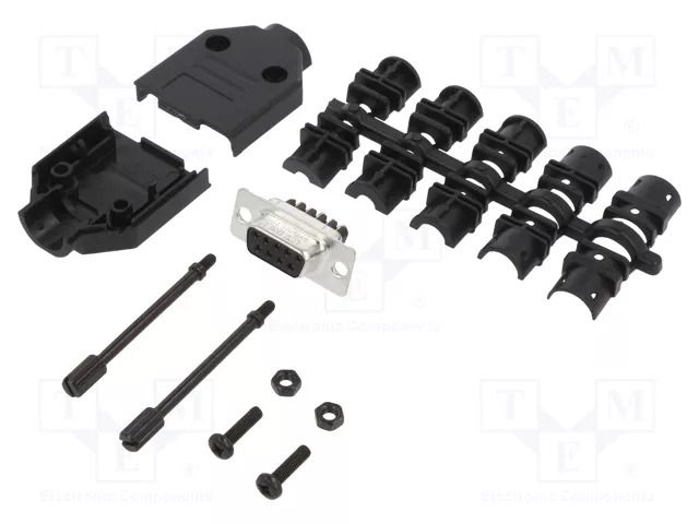 Connector: D-Sub; PIN: 9; female; straight; screw terminal AMPHENOL COMMUNICATIONS SOLUTIONS DTPKP-09FSSC