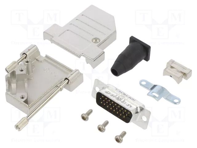 Connector: D-Sub HD; PIN: 26; male; angled 45°; soldering; UNC 4-40 AMPHENOL COMMUNICATIONS SOLUTIONS DTSL-RGLJSS-26MHSL