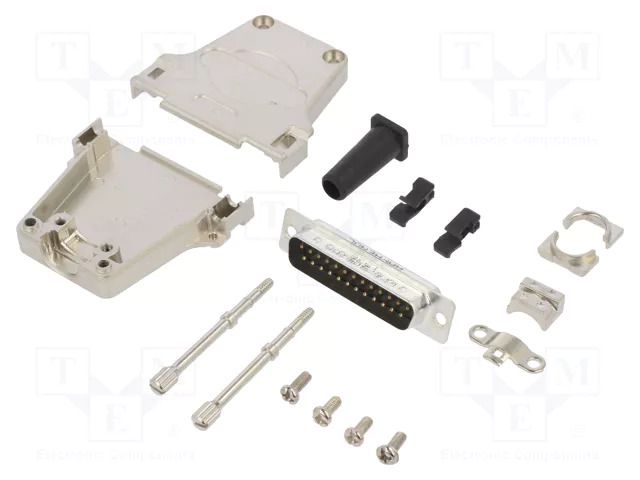 Connector: D-Sub; PIN: 25; male; straight; soldering; for cable AMPHENOL COMMUNICATIONS SOLUTIONS DTZF-LJSRG-25MSSL