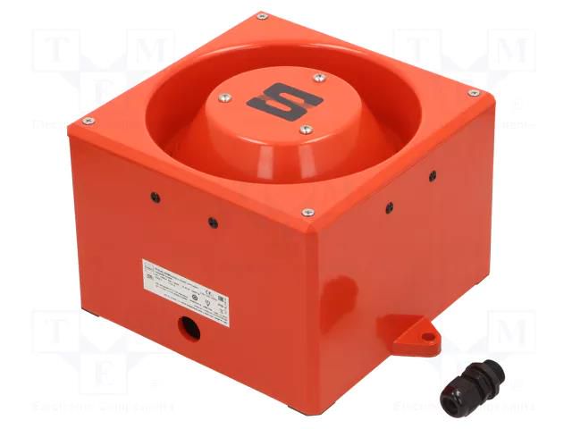Signaller: sound; siren; 230VAC; 120dB(d=1m); YA80 Super; IP65; red CLIFFORD & SNELL YA80/N/RF/SU/WR