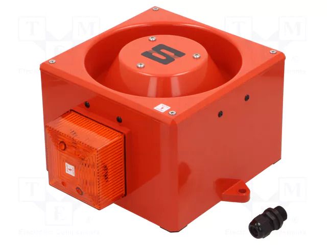 Signaller: lighting-sound; 230VAC; siren,flashing light; amber CLIFFORD & SNELL YL80/N50/A/RF/SU/W