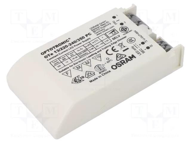 Power supply: switching; LED; 13W; 18÷38VDC; 350mA; 198÷264VAC ams OSRAM 4052899105324