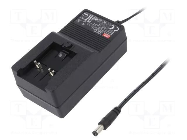 Power supply: switching; mains,plug-in; 15VDC; 2.7A; 40.5W; 87% MEAN WELL GE40I15-P1J