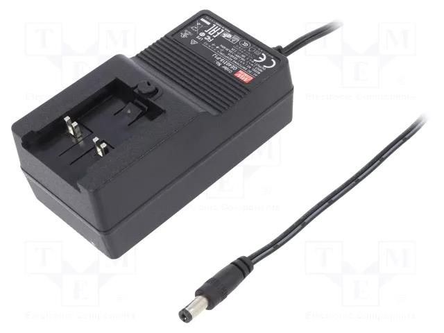 Power supply: switching; mains,plug-in; 18VDC; 2.2A; 39.6W; 88% MEAN WELL GE40I18-P1J