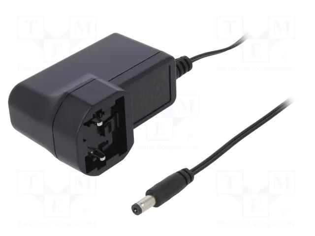 Power supply: switching; mains,plug-in; 15VDC; 0.4A; 6W; 79% MEAN WELL GEM06I15-P1J