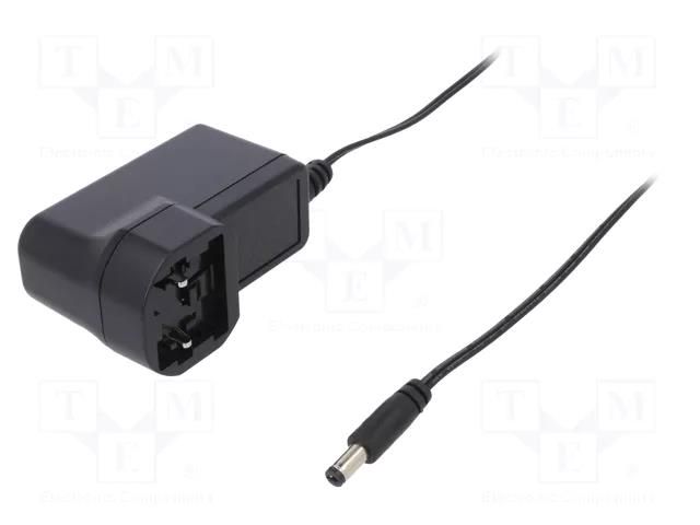 Power supply: switching; mains,plug-in; 18VDC; 0.33A; 6W; 79% MEAN WELL GEM06I18-P1J