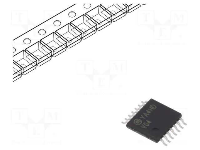 IC: digital; NOT; Ch: 6; IN: 1; SMD; TSSOP14; 2÷5.5VDC; -40÷85°C; VHC ONSEMI 74VHC04MTCX