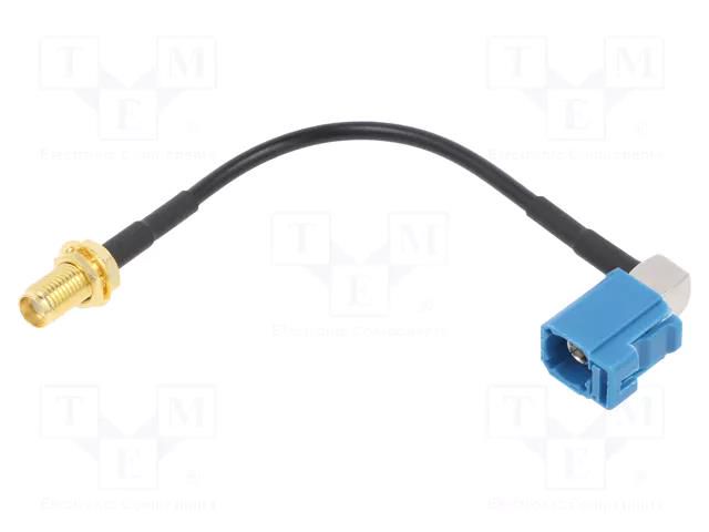 Cable; 100mm; Fakra female,SMA female; angled,straight JC Antenna AD.ANT.006
