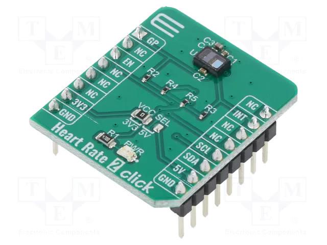 Click board; prototype board; Comp: MAXM8616; heart rate sensor MIKROE MIKROE-4037