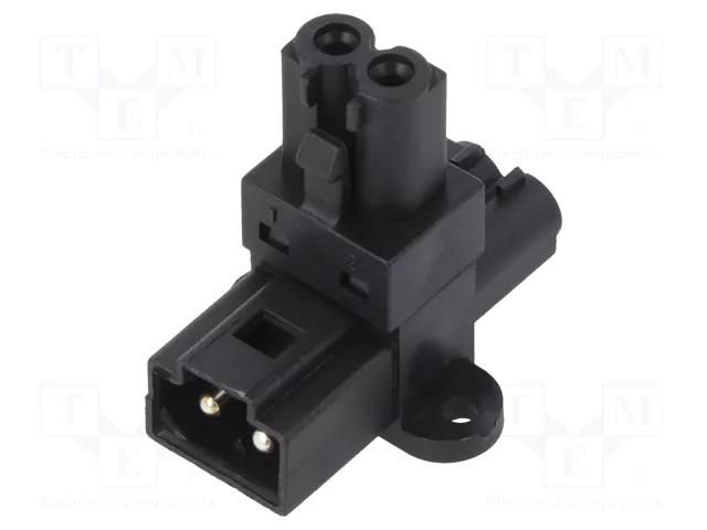 Transition: T adapter; male,female x2; EPN2; 16A; 250VAC; PIN: 2 AAG STUCCHI EPT004