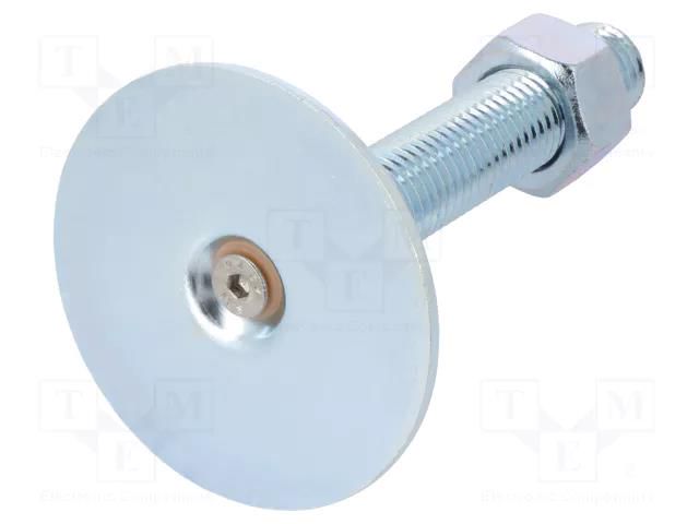 Foot; without rubber underlay,with locknut,with lever; M16 ELESA+GANTER GN40-60-16-75A0UK