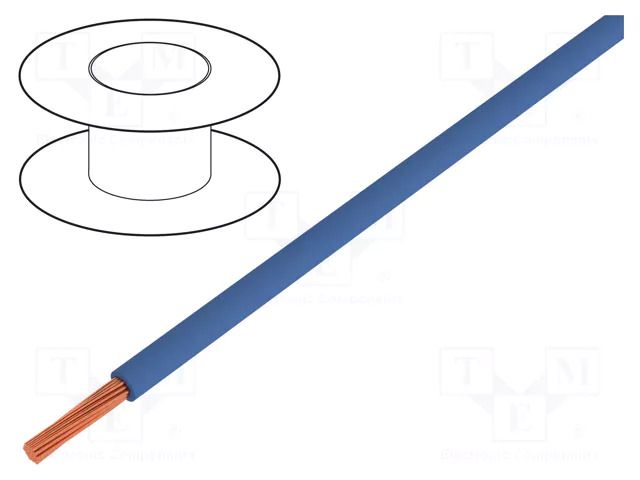 Wire; H05V-K,LgY; stranded; Cu; 2.5mm2; PVC; dark blue; 300V,500V BQ CABLE LGY2.5-BD