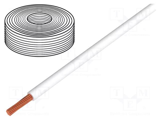 Wire; LiY; stranded; Cu; 0.14mm2; PVC; white; 500V; 500m; Class: 5 LAPP LIY-0.14WH