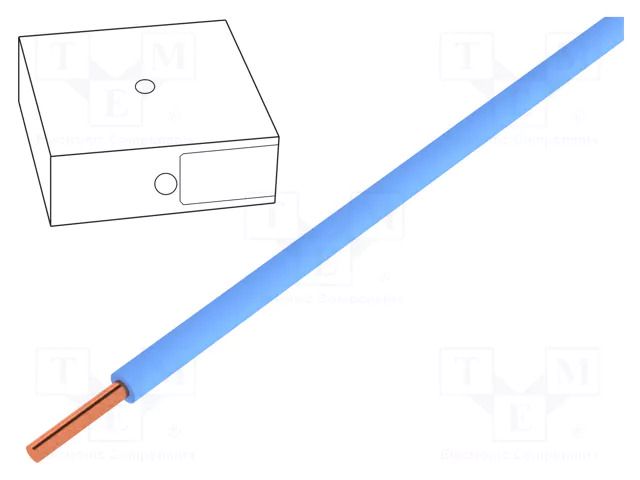 Wire; H05V-U; 1mm2; wire; Cu; PVC; blue; 300V,500V; 100m; CPR: Eca HELUKABEL H05V-U100BL