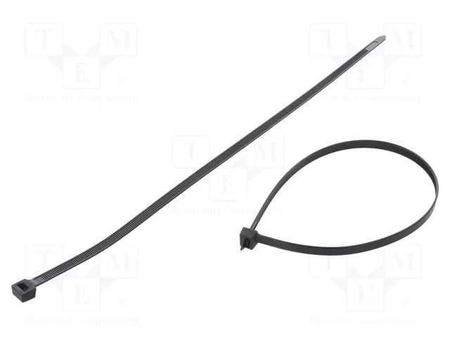 Cable tie; L: 380mm; W: 7.6mm; black; polyamide; 667N; Ømax: 102mm FIX&FASTEN FIX-S-7.6X380T/BK