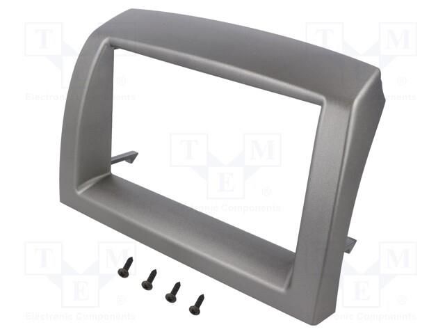 Radio frame; Lancia; 2 DIN; silver 4CARMEDIA RAM-40.532