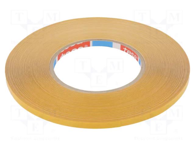 Tape: fixing; W: 6mm; L: 50m; Thk: 0.225mm; double-sided; white; 20% TESA TESA-4970-6-50M