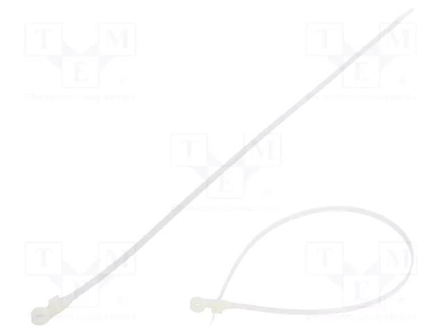 Cable tie; with a hole for screw mounting; L: 380mm; W: 4.8mm FIX&FASTEN FIX-M-4.8X380/N