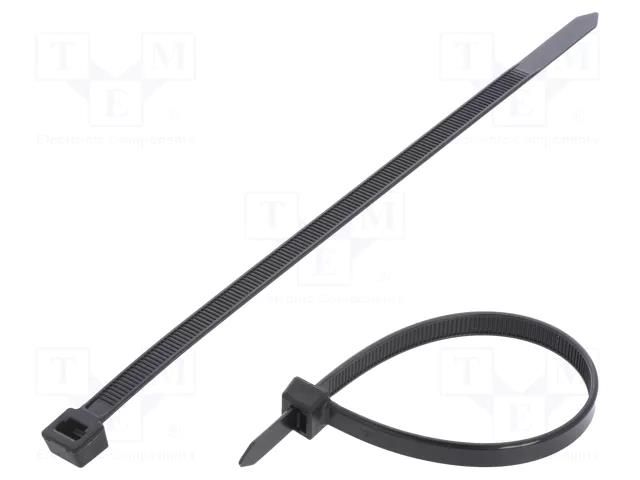 Cable tie; L: 213mm; W: 7.6mm; black; polyamide; 533N; Ømax: 58mm FIX&FASTEN FIX-S-7.6X213/BK