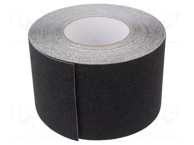 Tape: marking; black; L: 18m; W: 18mm; antislip,self-adhesive MEDID MED.10018