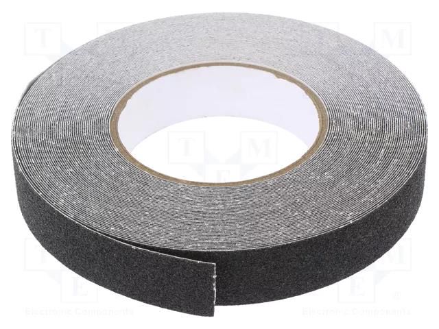 Tape: marking; black; L: 18m; W: 18mm; antislip,self-adhesive MEDID MED.2518