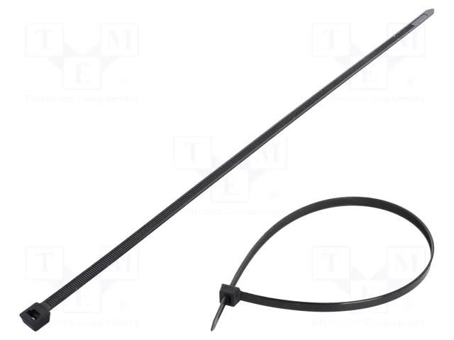 Cable tie; L: 700mm; W: 9mm; black; polyamide; 778N; Ømax: 210mm FIX&FASTEN FIX-S-9.0X700/BK