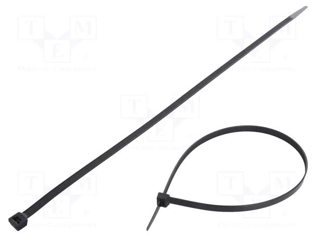 Cable tie; L: 500mm; W: 9mm; black; polyamide; 778N; Ømax: 150mm FIX&FASTEN FIX-S-9.0X500/BK