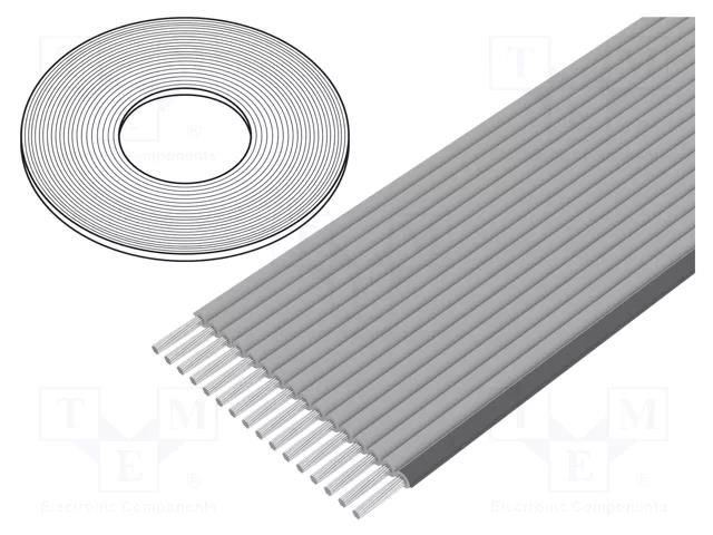 Wire: ribbon; 1.27mm; stranded; Cu; unshielded; grey; 30.5m 3M 3770-16