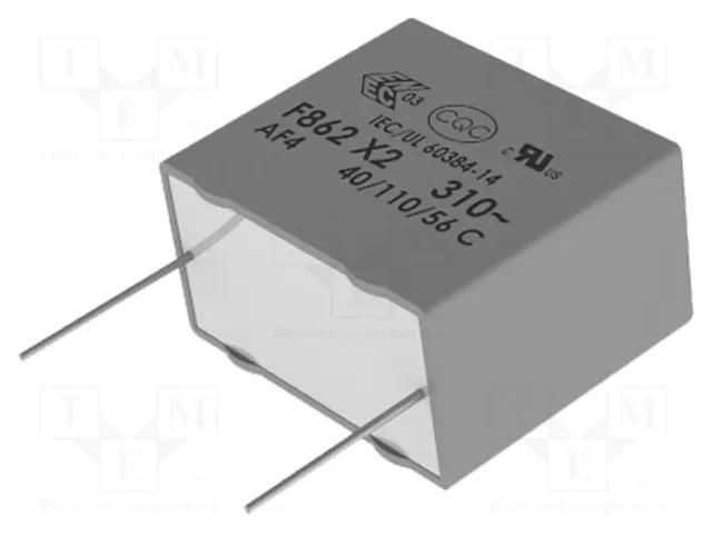 Capacitor: polypropylene; X2; F862; 1.5uF; 31.5x25x13mm; ±10% KEMET F862FI155K310ZV054