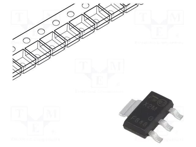 Thyristor; 600V; Ifmax: 1.25A; 0.8A; Igt: 200uA; SOT223; SMD STMicroelectronics X0202MN-5BA4