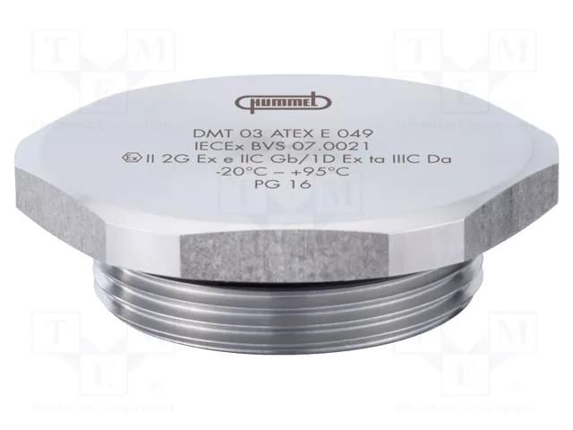 Stopper; PG16; IP68; stainless steel; V-INOX-Ex; with seal HUMMEL HUMMEL-1192160001