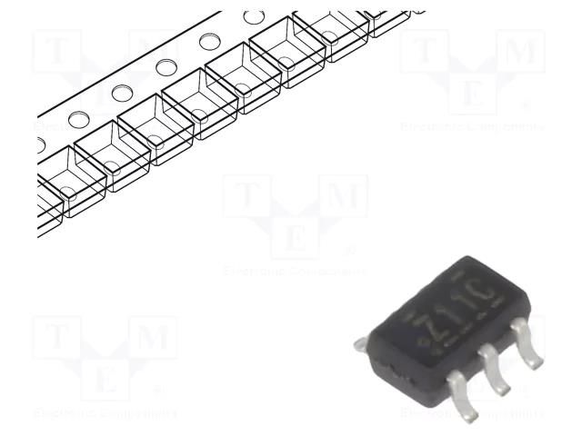 IC: digital; AND; Ch: 1; IN: 3; SMD; SC88A; 1.65÷5.5VDC; -40÷85°C ONSEMI NC7SZ11P6X