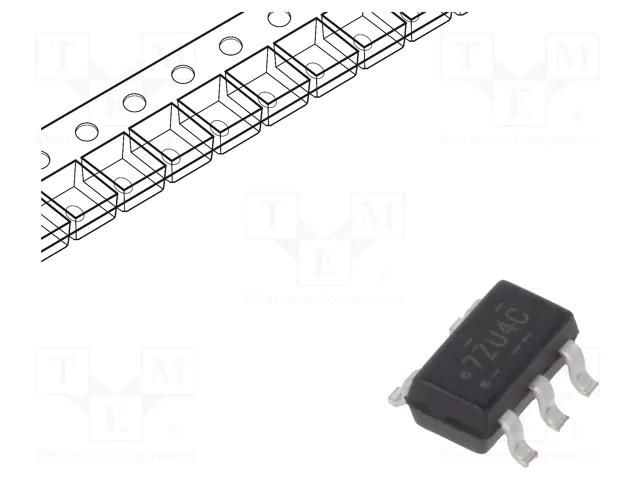 IC: digital; NOT; Ch: 1; IN: 1; SMD; SC74A; 1.65÷5.5VDC; -40÷85°C ONSEMI NC7SZU04M5X