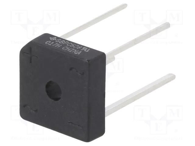 Bridge rectifier: single-phase; Urmax: 800V; If: 6A; Ifsm: 175A VISHAY GBPC608-E4/51