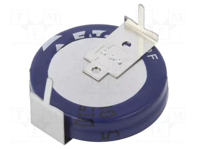 Supercapacitor; THT; 1F; 5.5VDC; -20÷80%; Ø19x6.7mm; 30Ω; -25÷70°C EATON ELECTRONICS KR-5R5H105-R