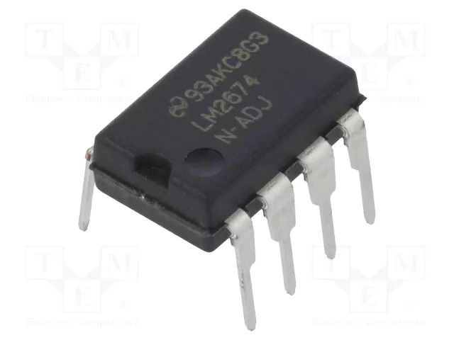 PMIC; DC/DC converter; Uin: 6.5÷40VDC; Uout: 1.21÷37VDC; 0.5A; DIP8 TEXAS INSTRUMENTS LM2674N-ADJ/NOPB