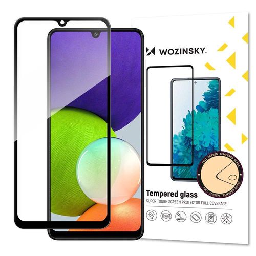 Wozinsky Tempered Glass Full Glue Super Tough Screen Protector Full Coveraged with Frame Case Friendly for Samsung Galaxy A22 4G black, Wozinsky 5907769316623 5907769316623